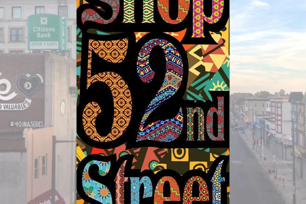 “Shop 52nd Street Banner,” an award winning design chosen by the Hope USA Initiative